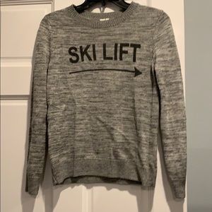 Wool/acrylic ski lift sweater